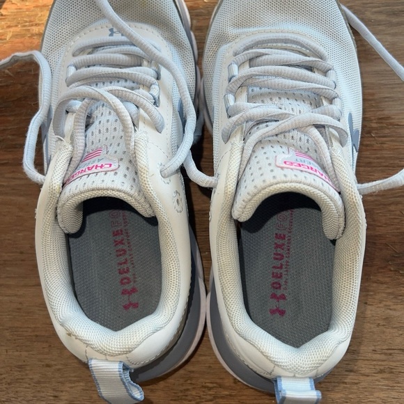 Under Armour Womens Charged Assert 8 3024625-100 Gray Running Shoes Sneakers 7 - Picture 10 of 11